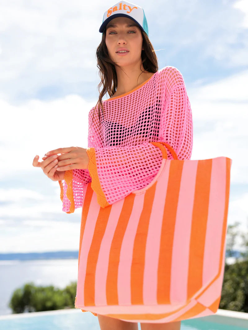 Orange & Pink Mirage Tote Bag