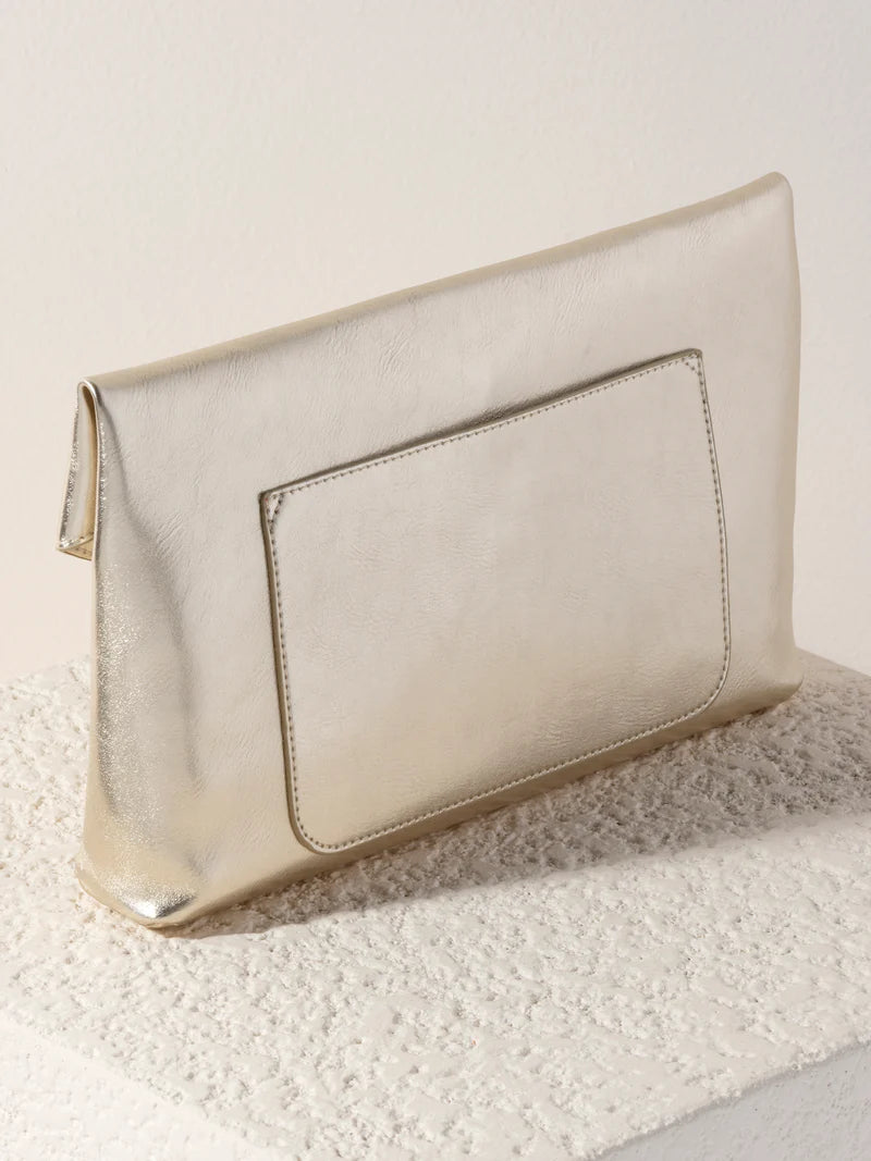 Metallic Gold Maddie Envelope Clutch