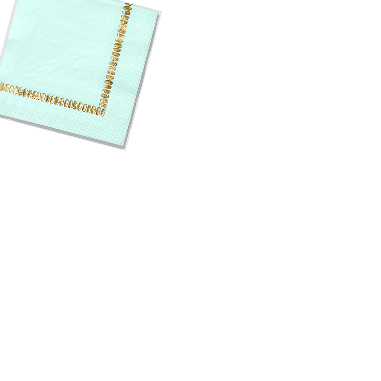 Cocktail Napkins: Mint Brushstroke