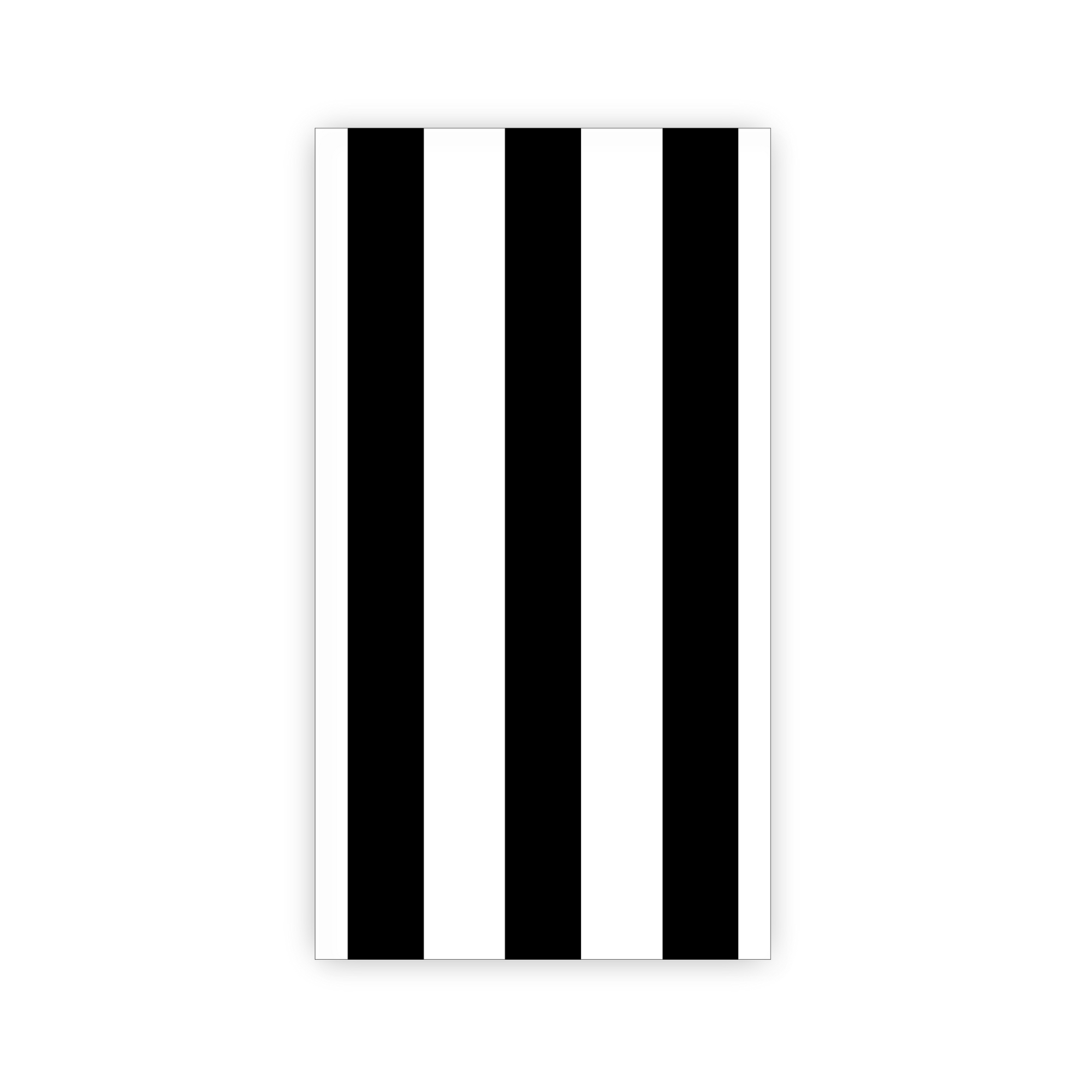 Black Noir Signature Cabana Stripe Guest Towel Napkins