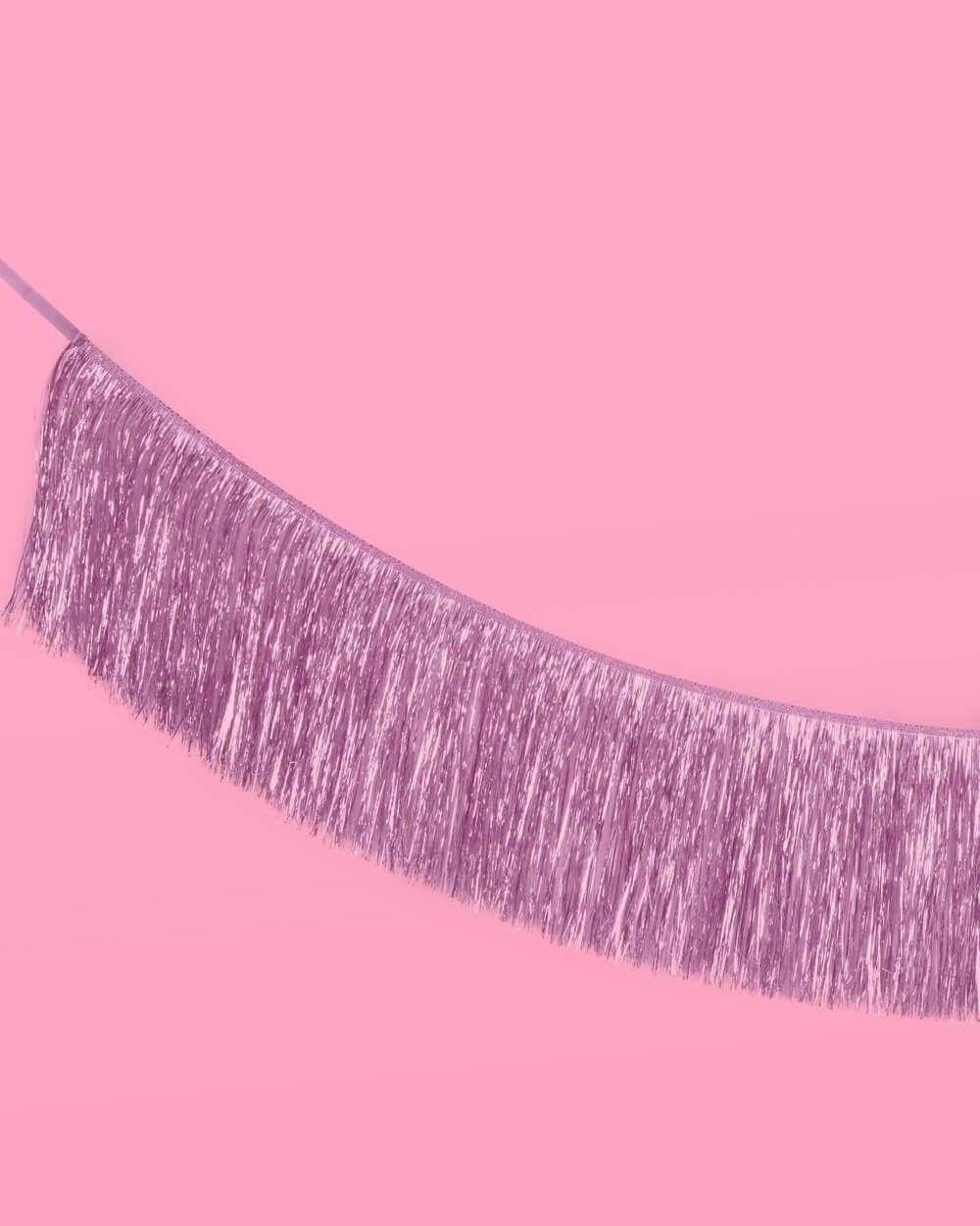 Lavender Tinsel Fringe Garland