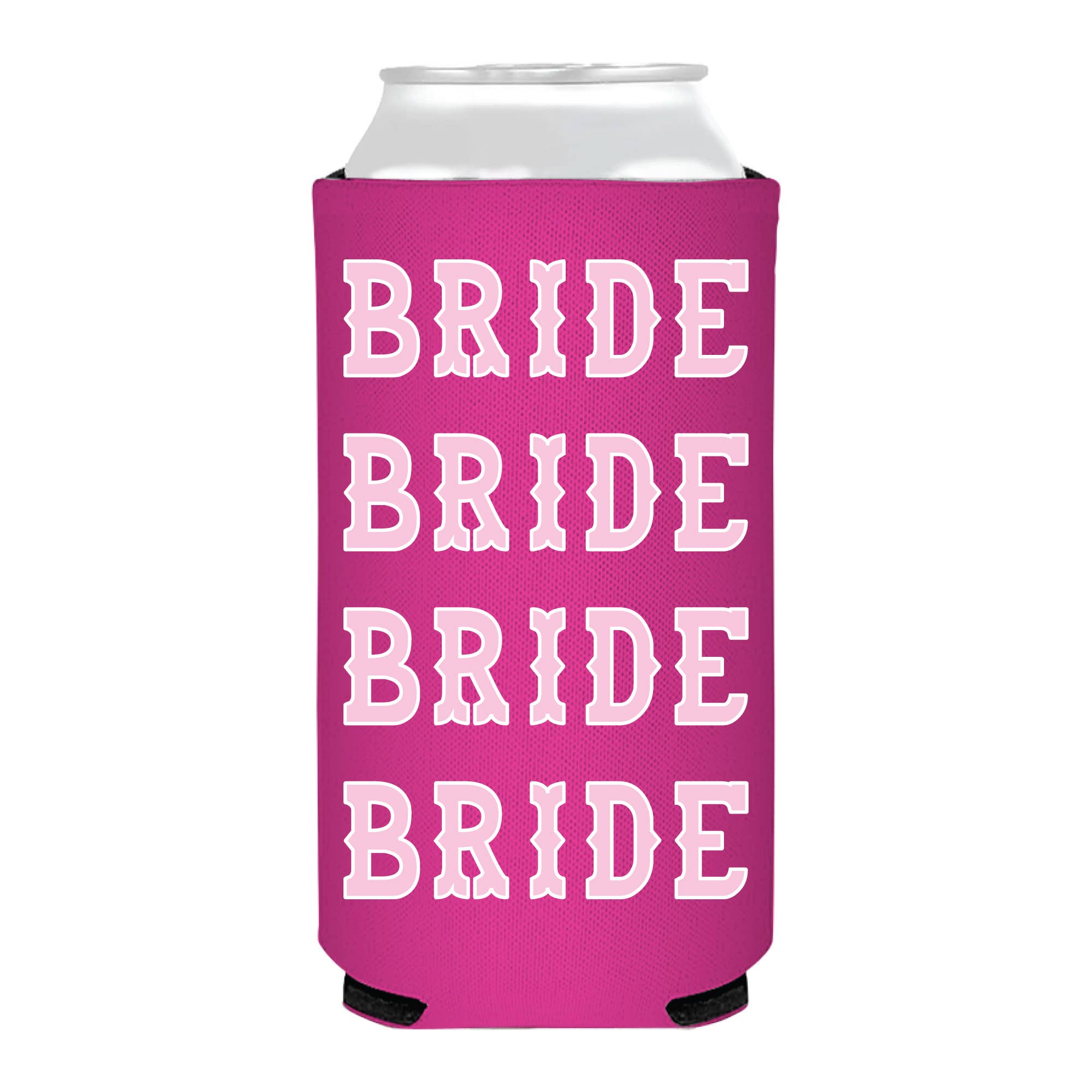 Pink Bride Slim Can Cooler