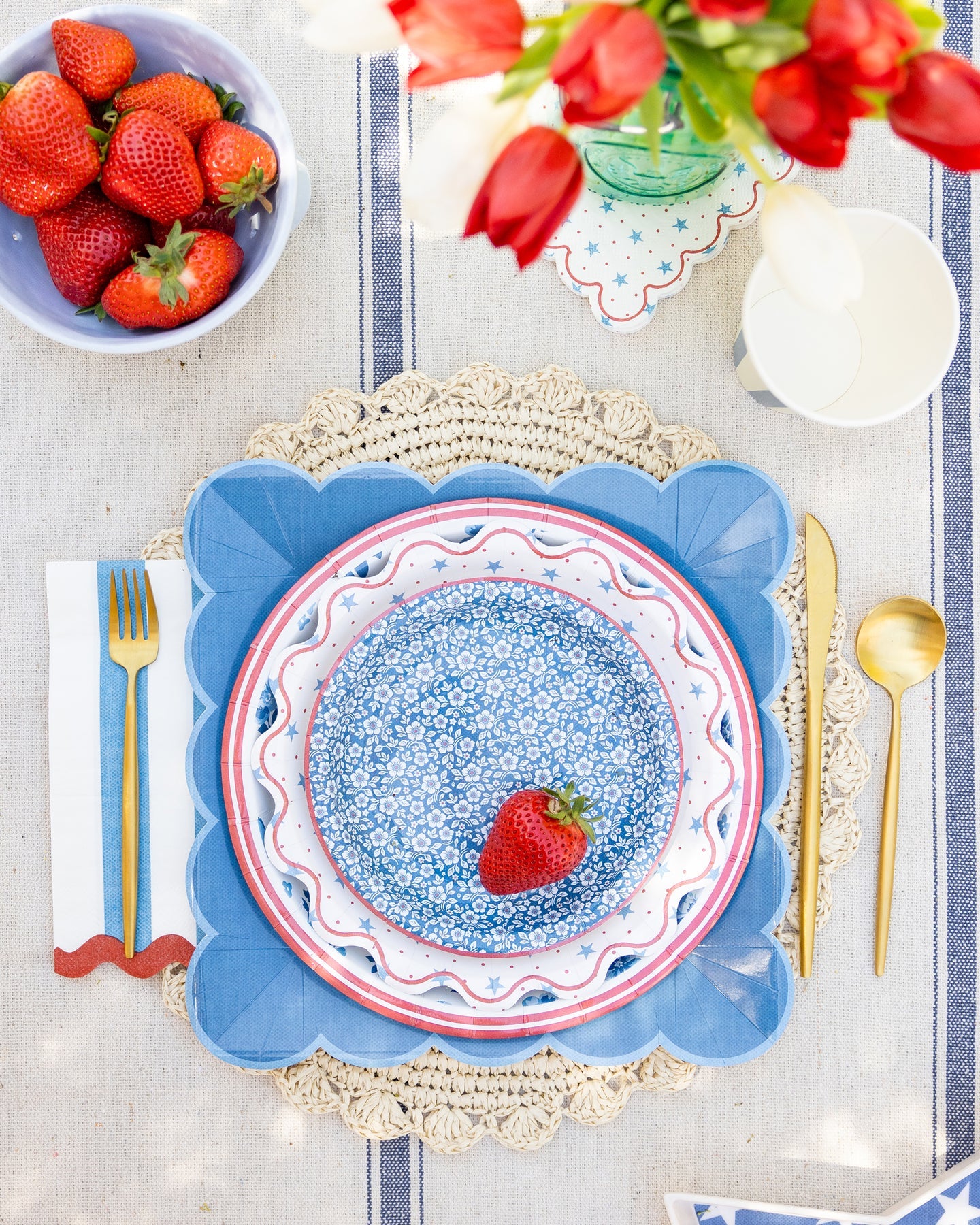 Hamptons Stripes Dinner Napkins