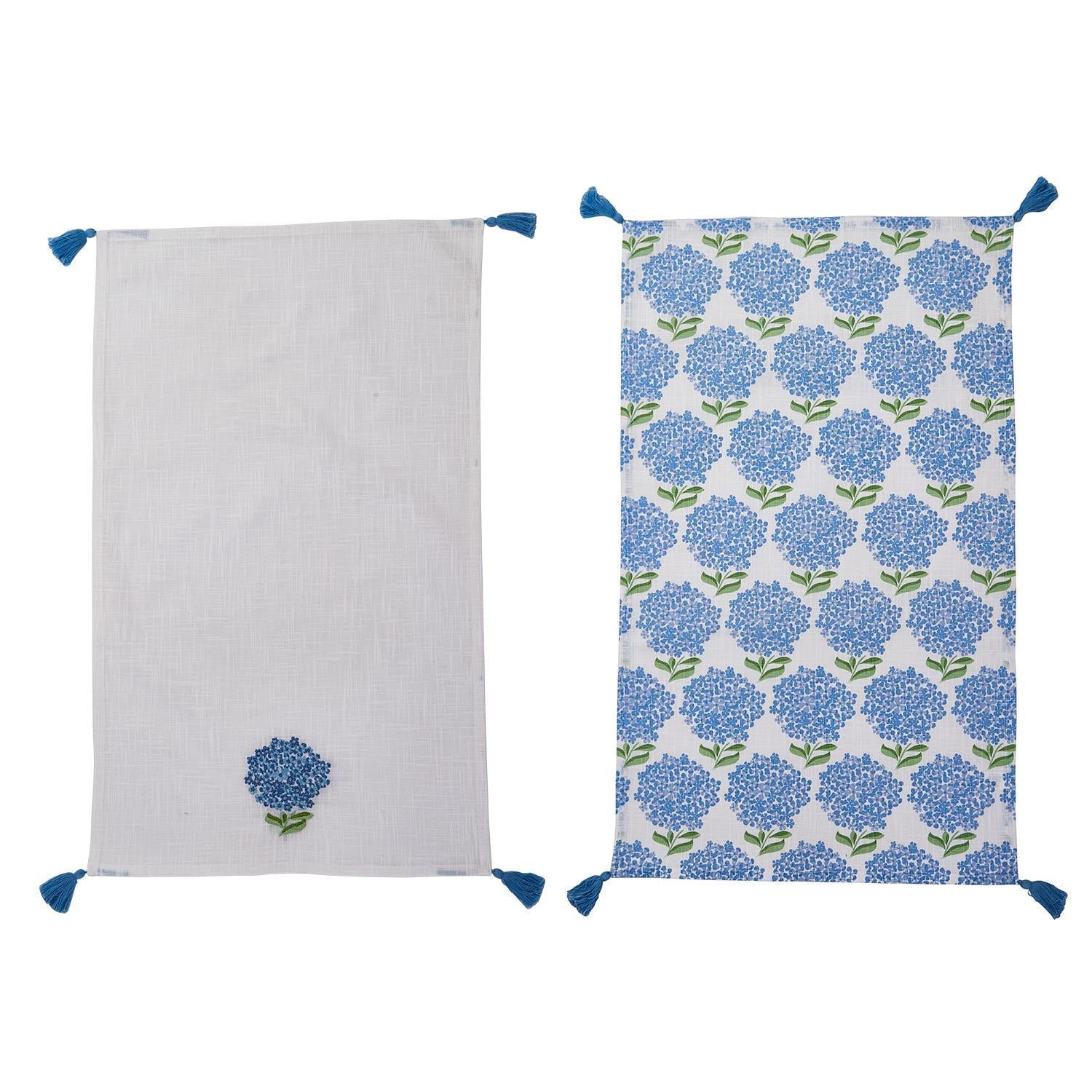 Set of Two Hydrangea Dish Towels