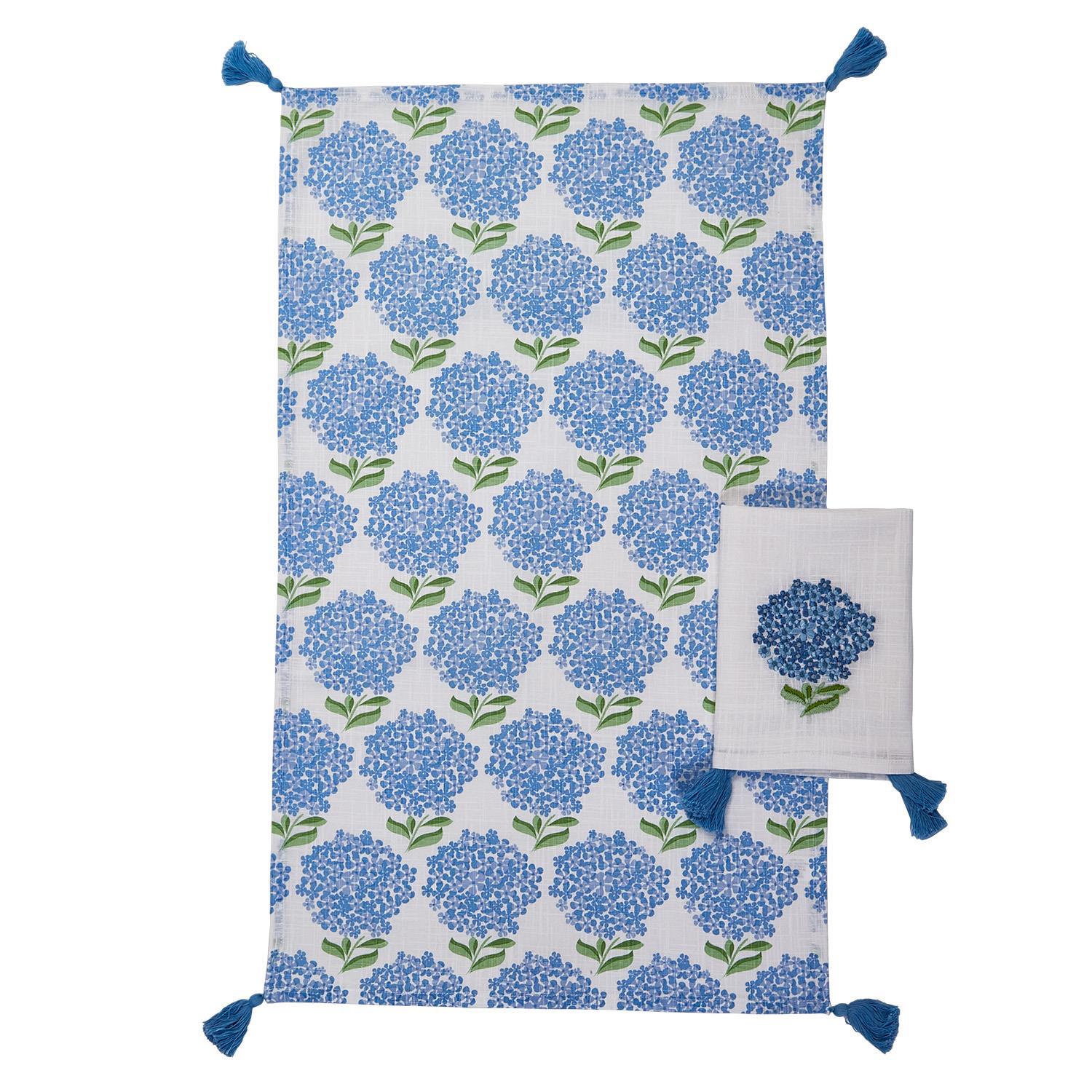 Set of Two Hydrangea Dish Towels