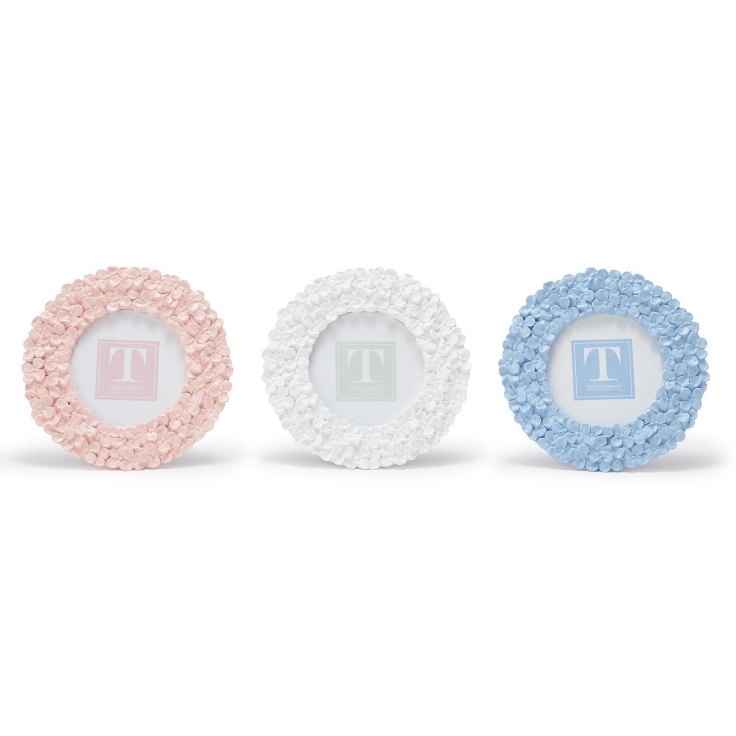 Hydrangea Round Photo Frame (Multiple Colors Available)