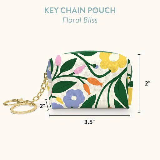 Floral Bliss Key Chain Pouch