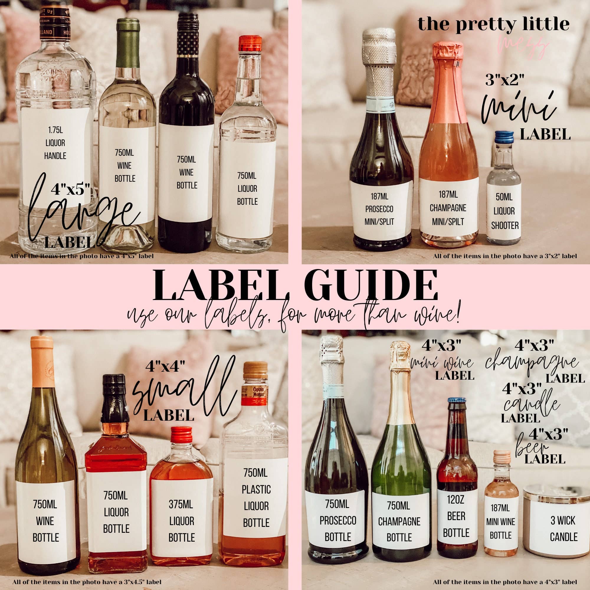 Bottle Labels: "Happy Birthday to One Fabulous Bitch" (Multiple Sizes)