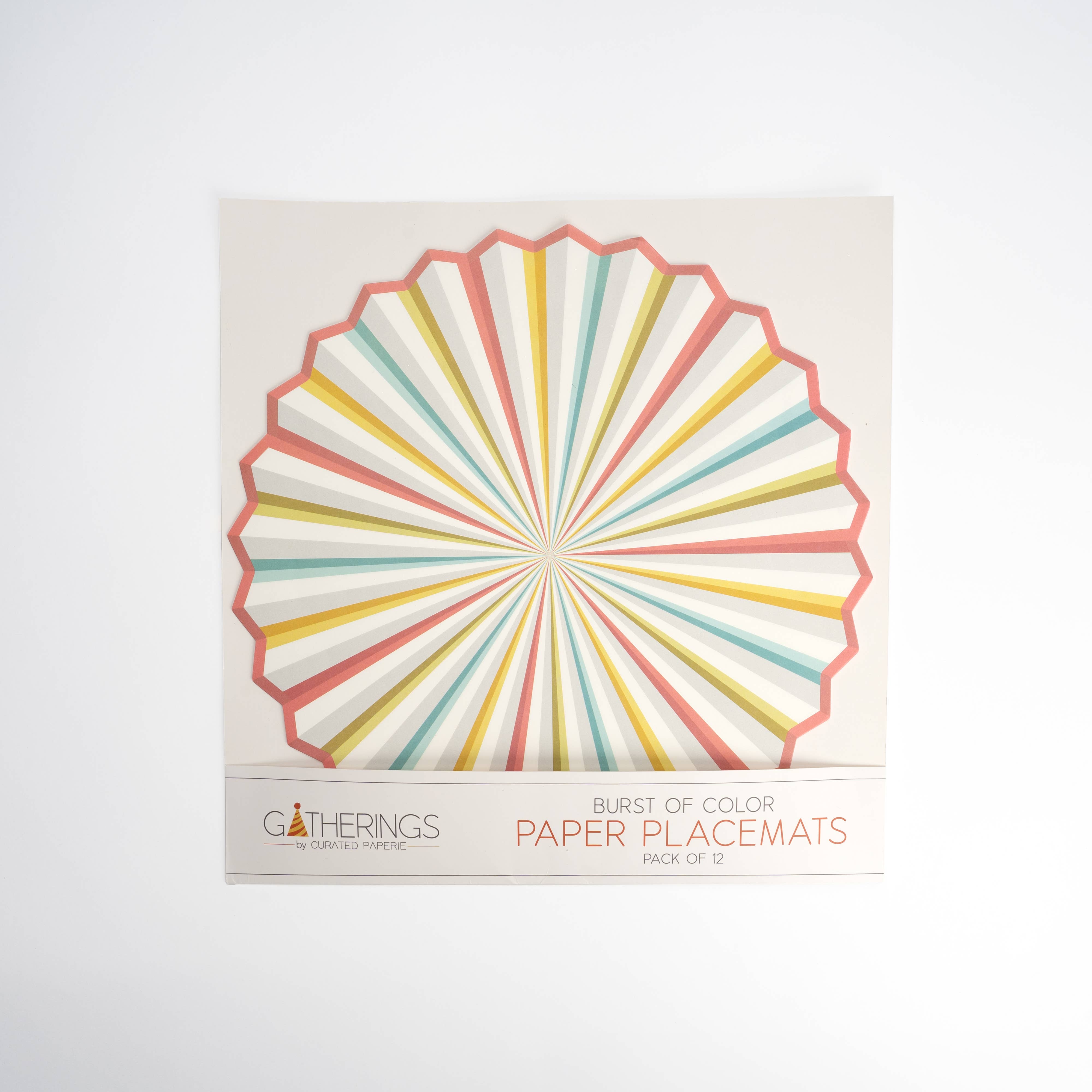 Burst of Color Fan Paper Placemat