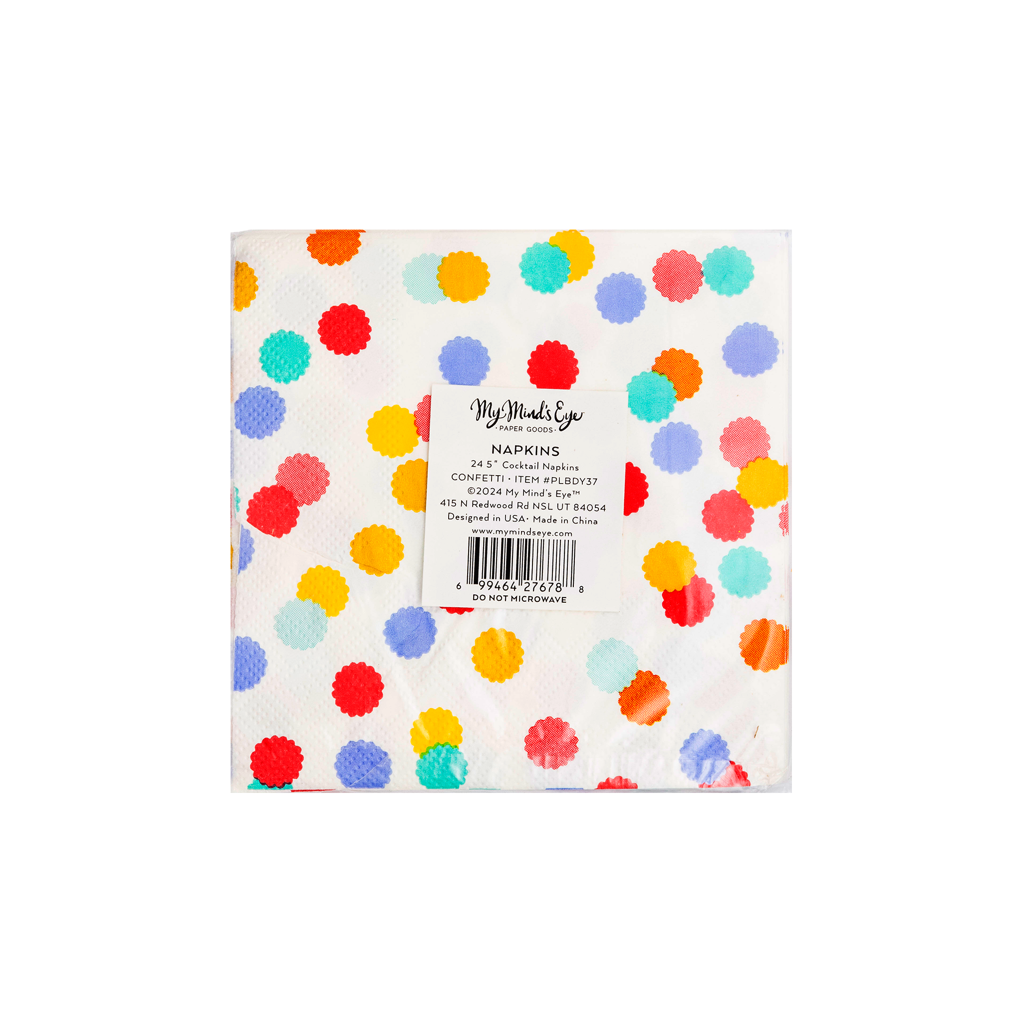 Primary Confetti Paper Cocktail Napkins