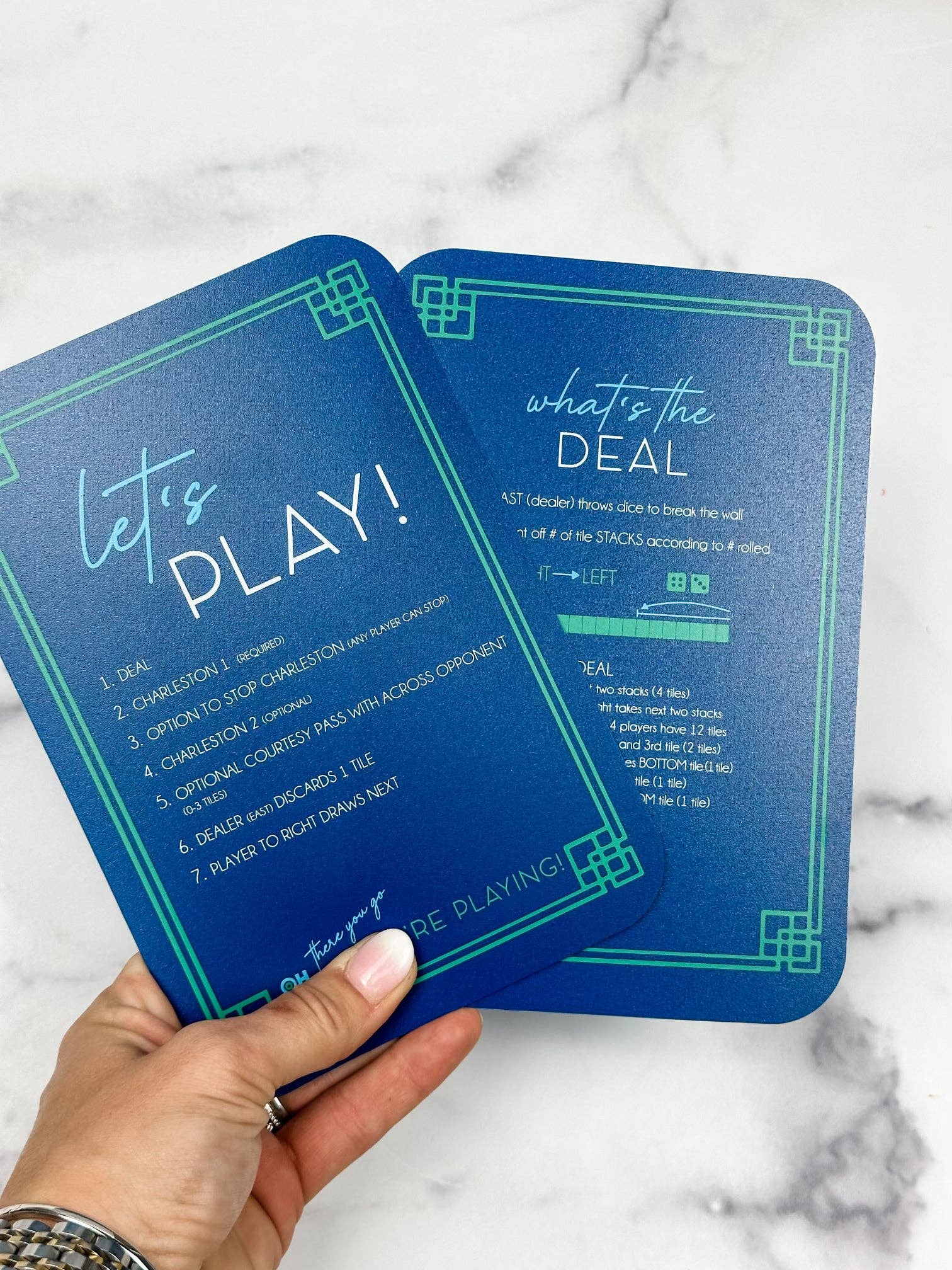 Blue Mahjong Tile Shufflers