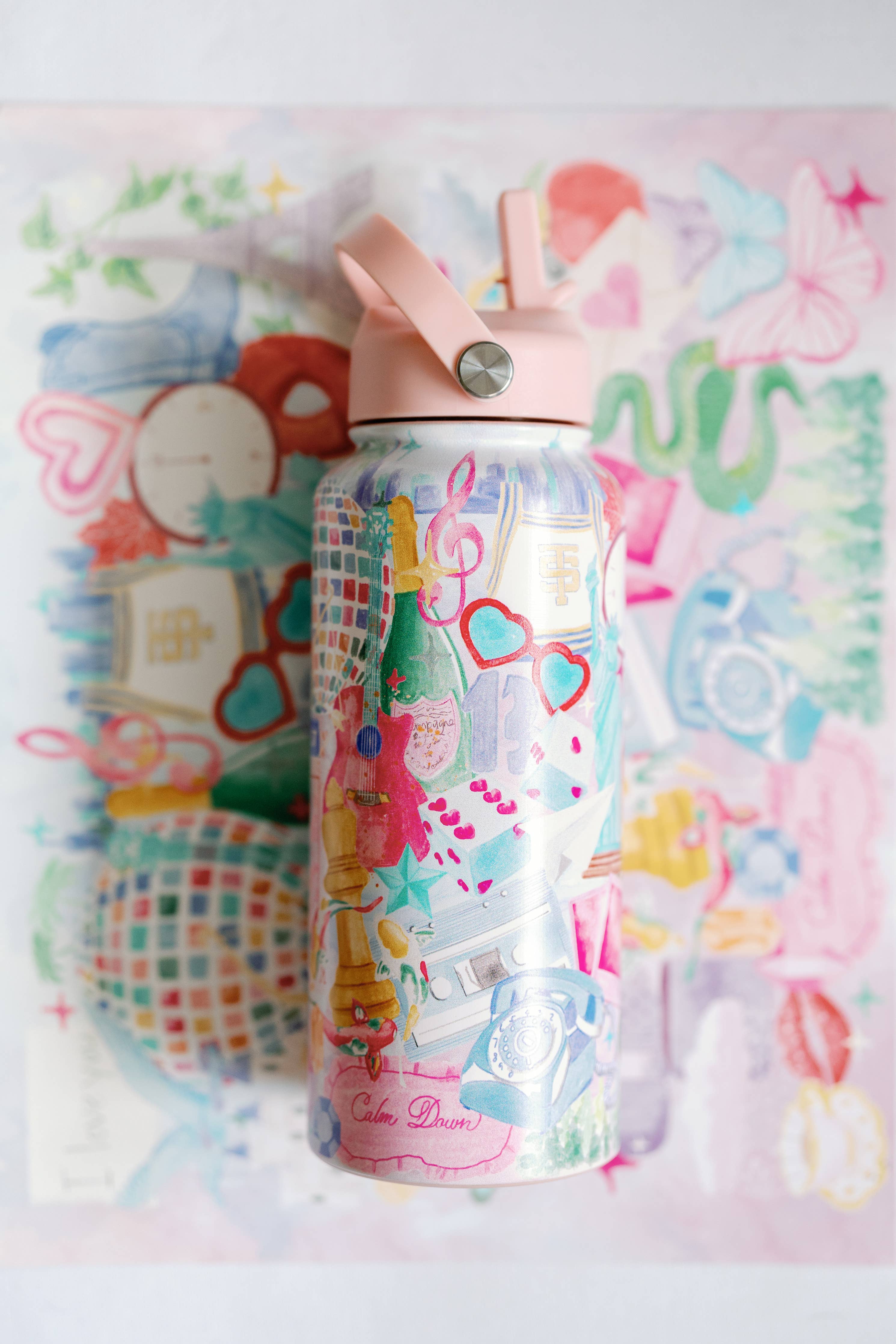 Taylor Swift 32 oz Insulated Water Bottle with Straw Lid