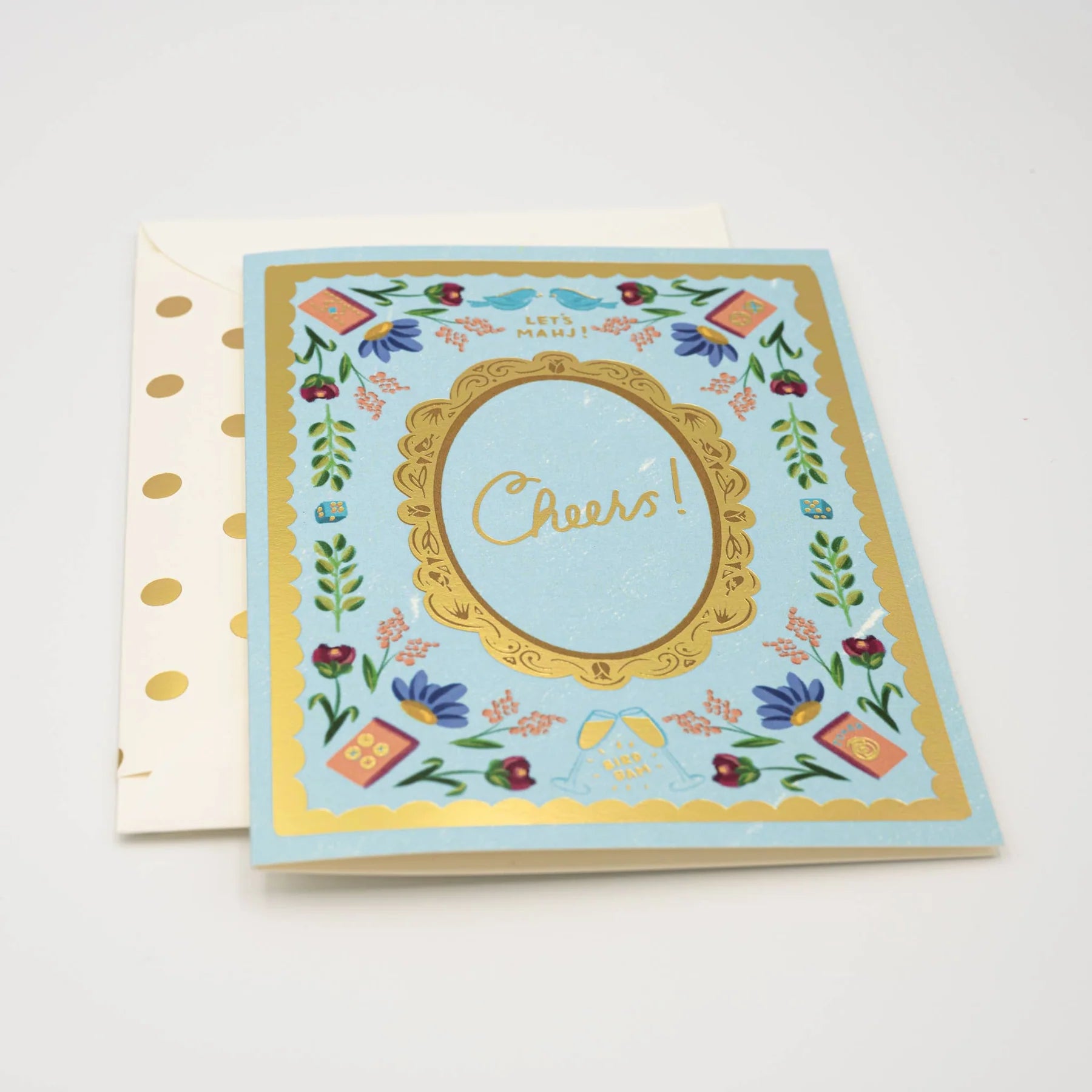 Cheers (Bird, Bam!) Mahjong Greeting Card