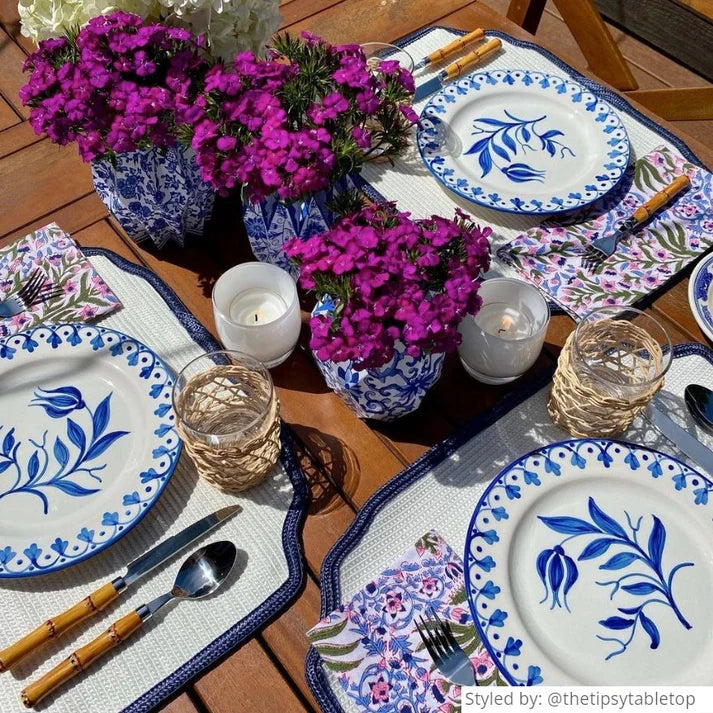 Blue Chinoiserie Paper Vase Wraps