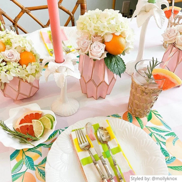 Rose Pink Paper Vase Wraps