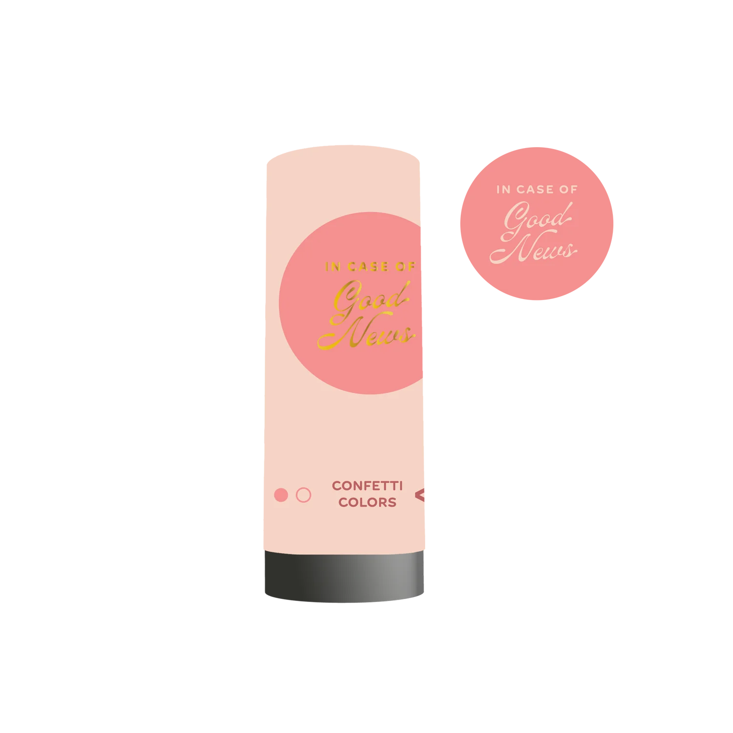 In Case of Good News Confetti Popper: Pink