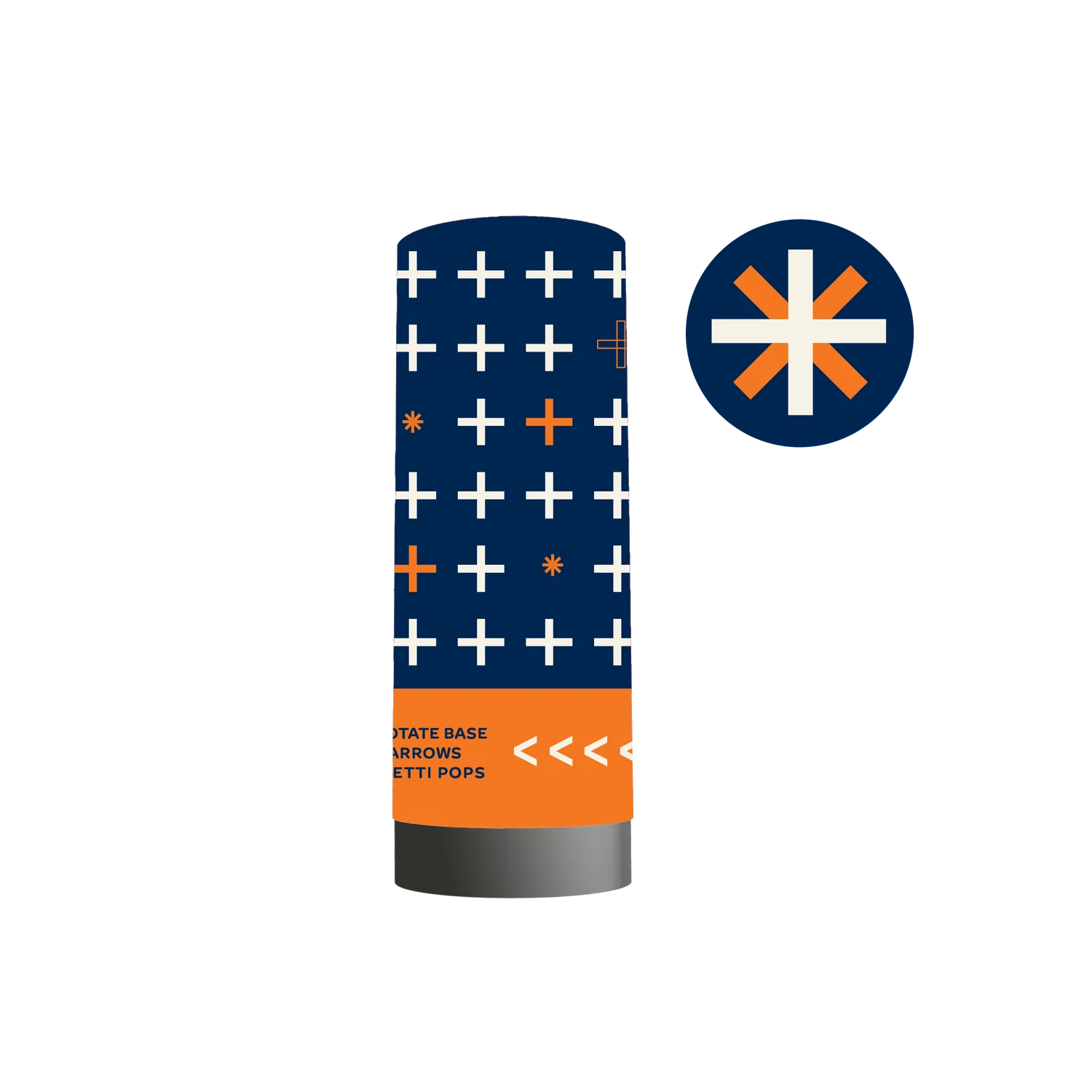 Navy & Orange Confetti Popper