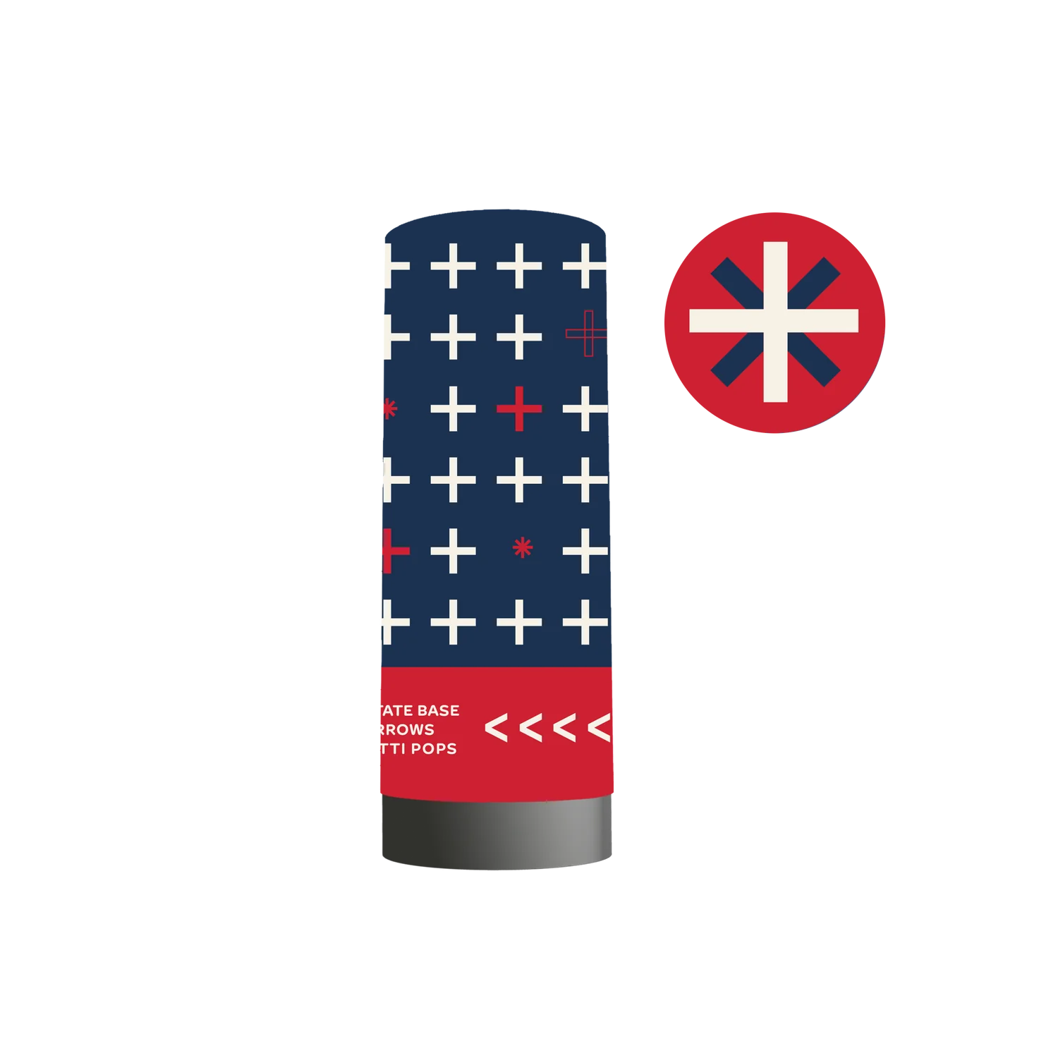 Navy/Red Confetti Popper