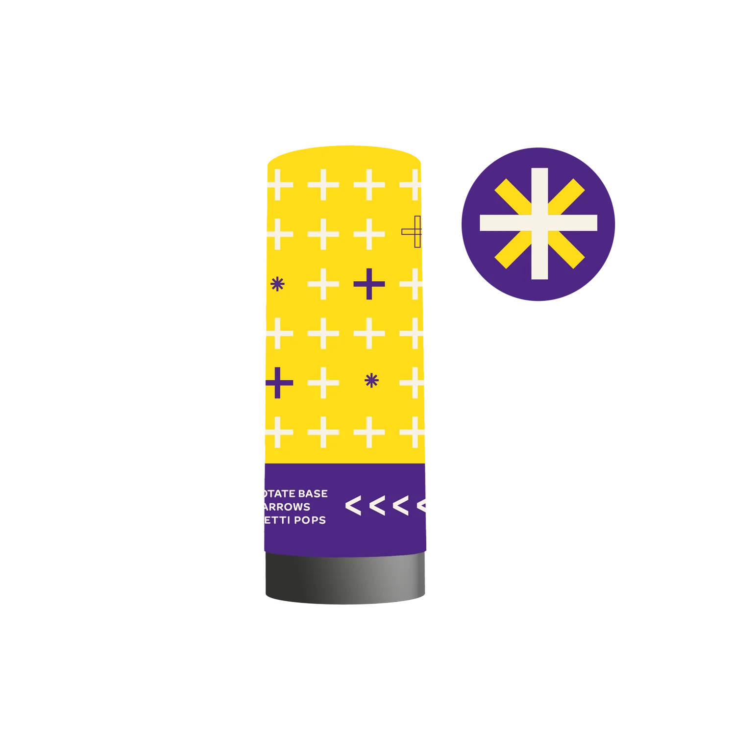 Purple & Yellow Confetti Popper
