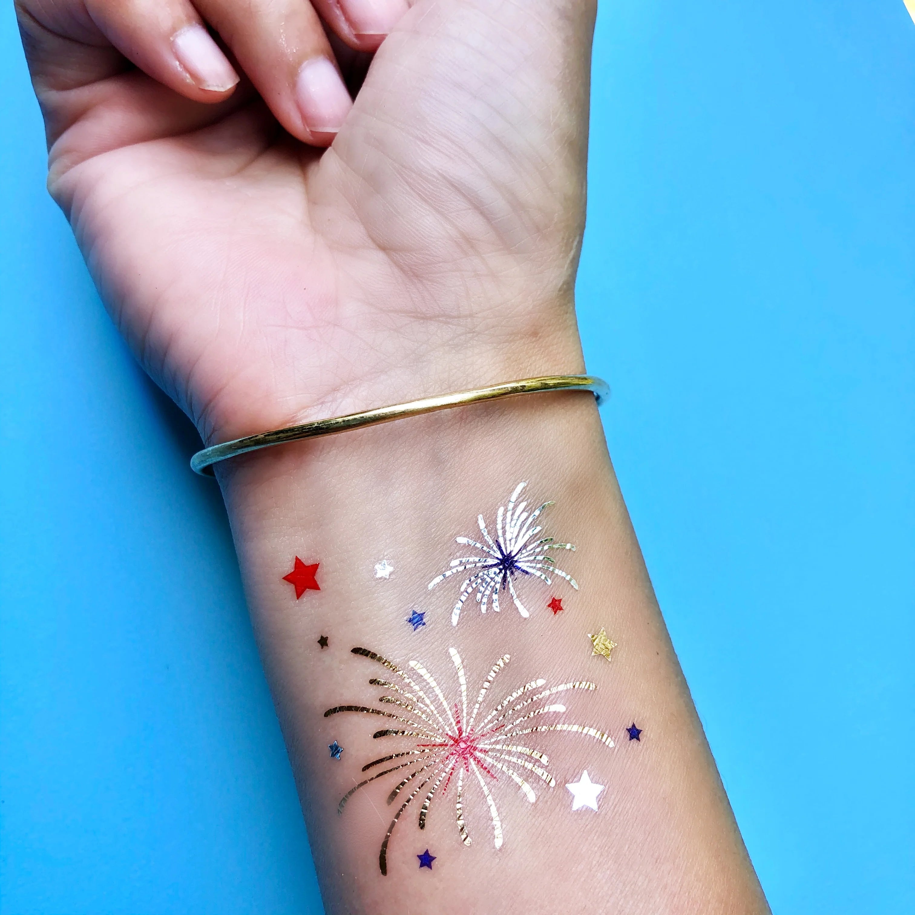 Firework Celebration Temporary Tattoos