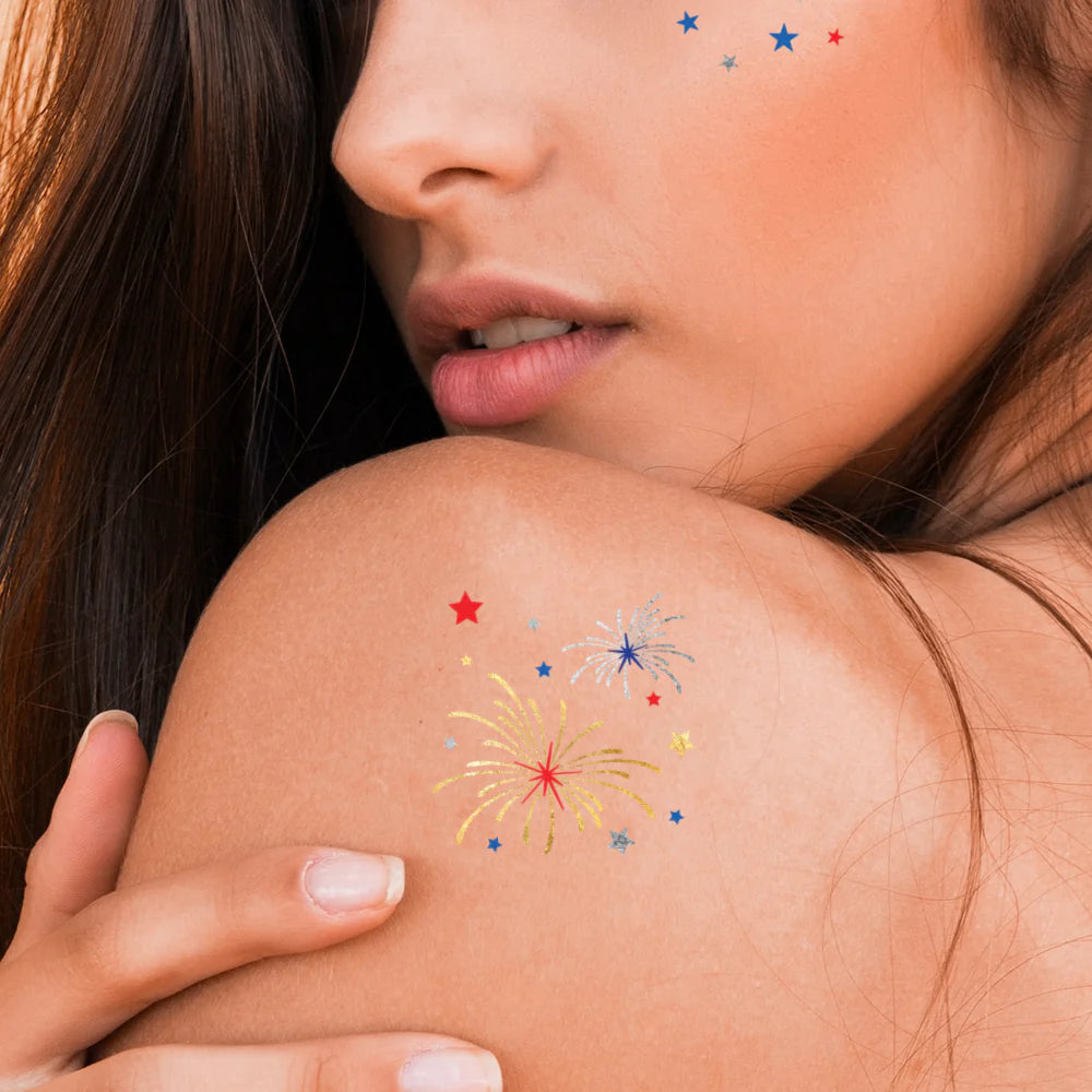 Firework Celebration Temporary Tattoos