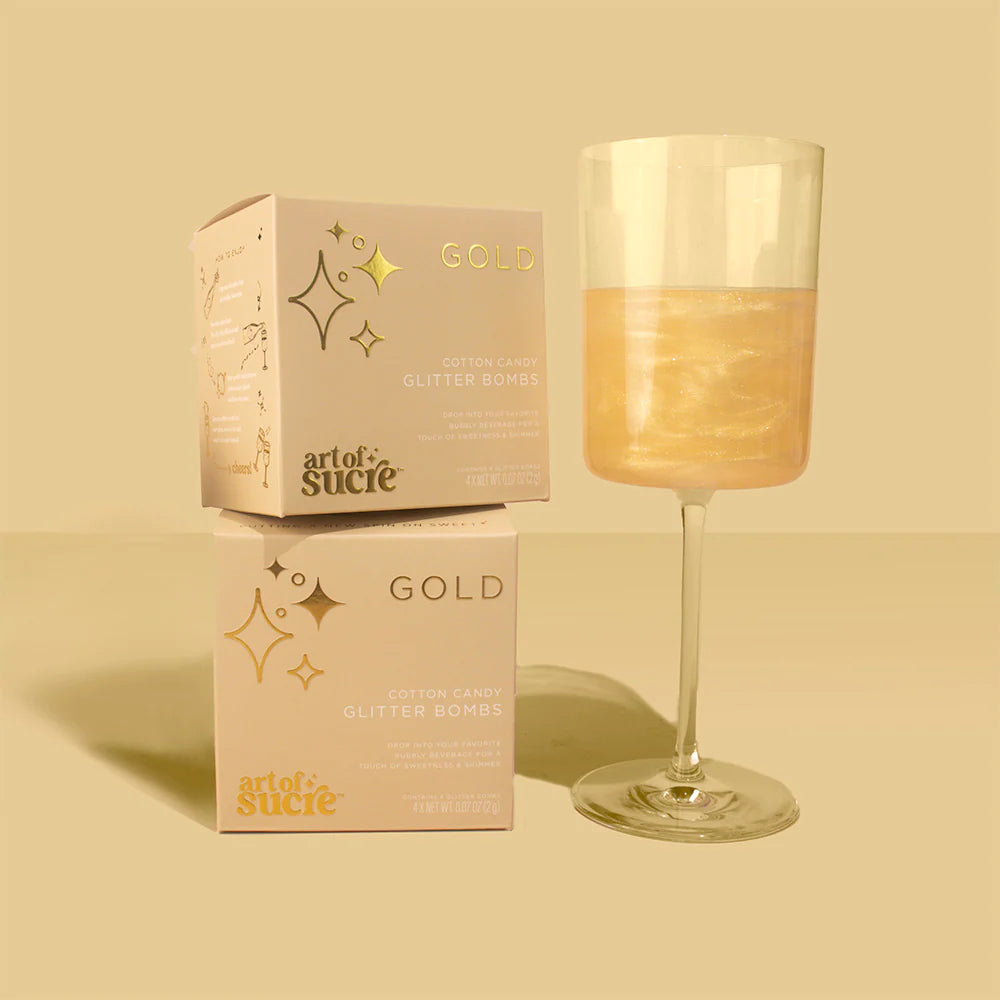 Cotton Candy Glitter Bombs: Gold