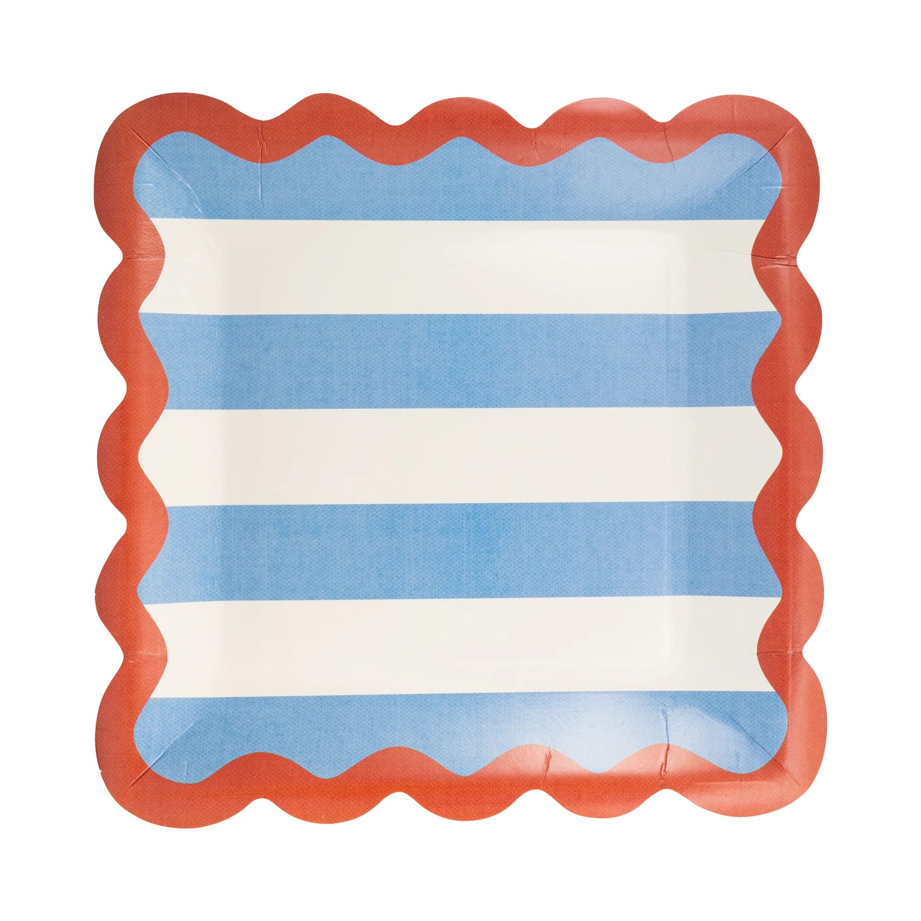 Hamptons Stripes 9" Ric Rac Trim Paper Plates