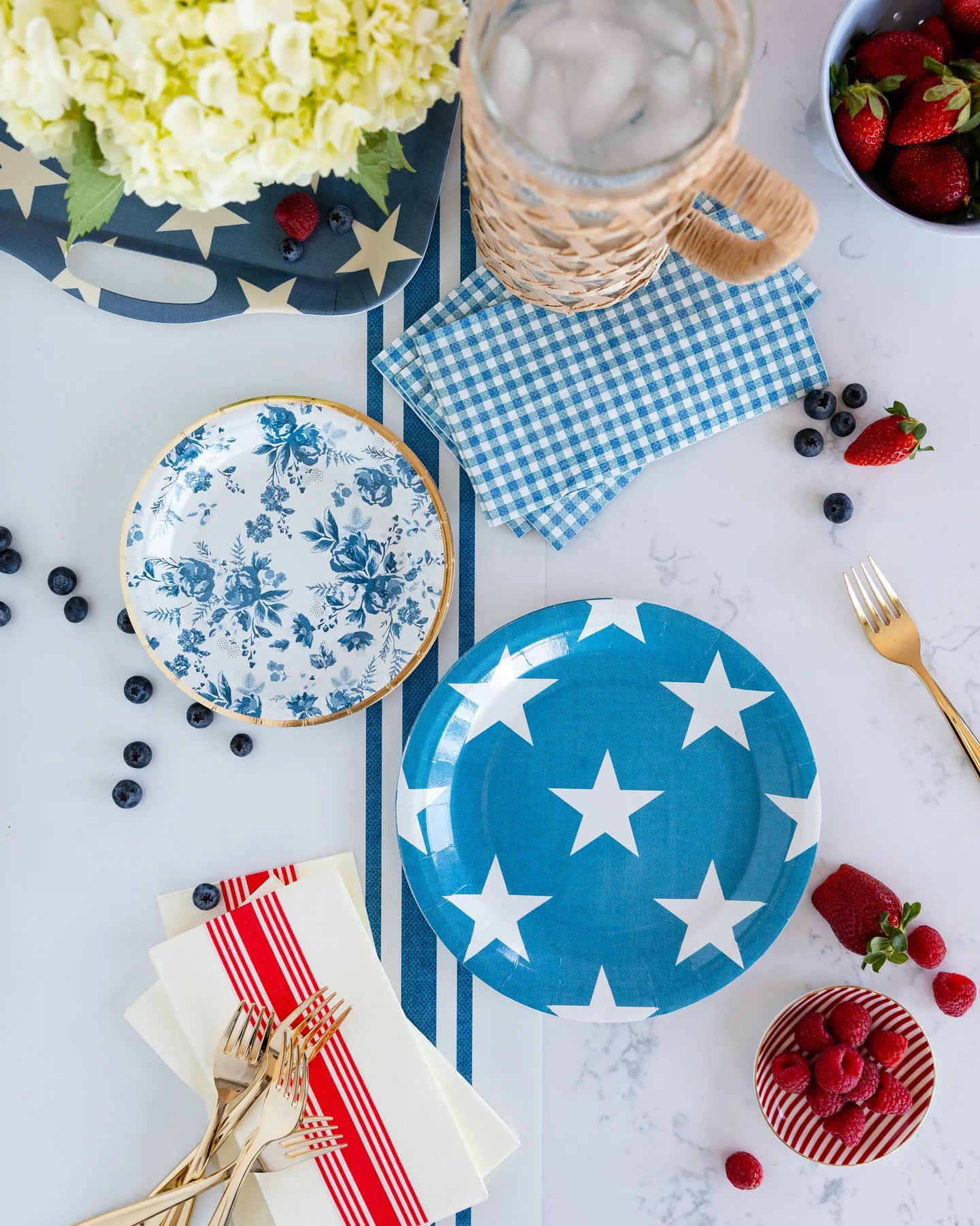 Paper Guest Towel: Hamptons Navy Gingham