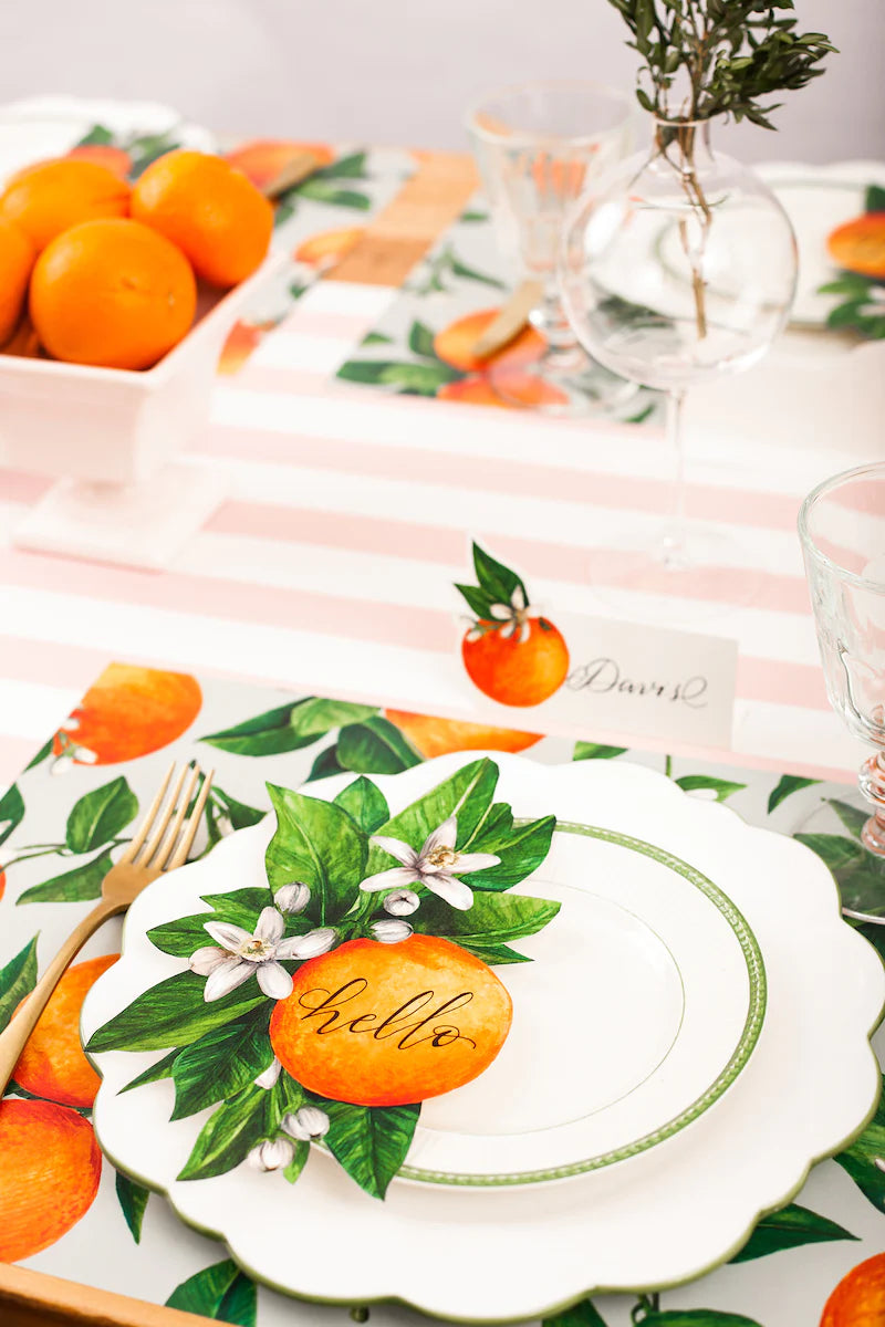 Orange Orchard Place Cards