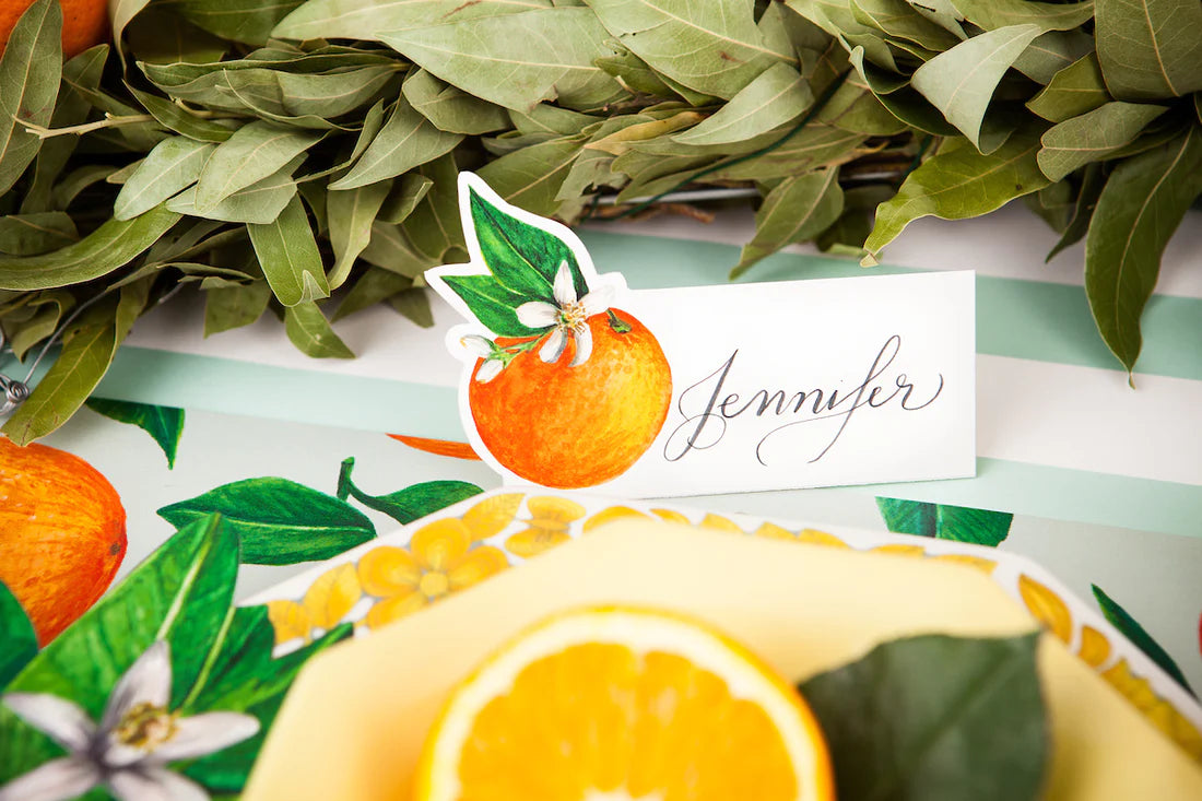 Orange Orchard Place Cards