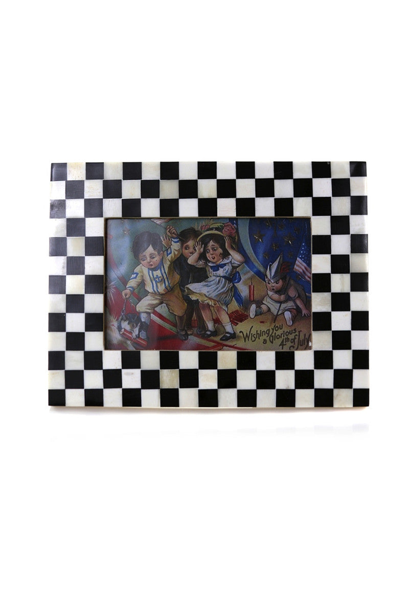 Small Inlaid Picture Frame: Cream