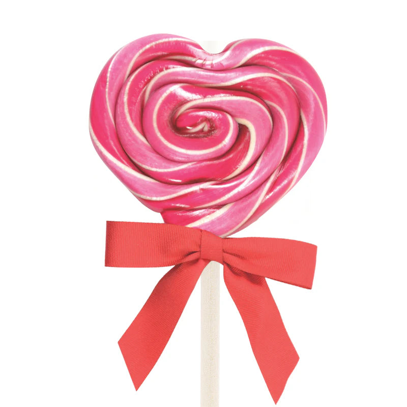 Handmade Cherry Heart Organic Lollipop (2oz)
