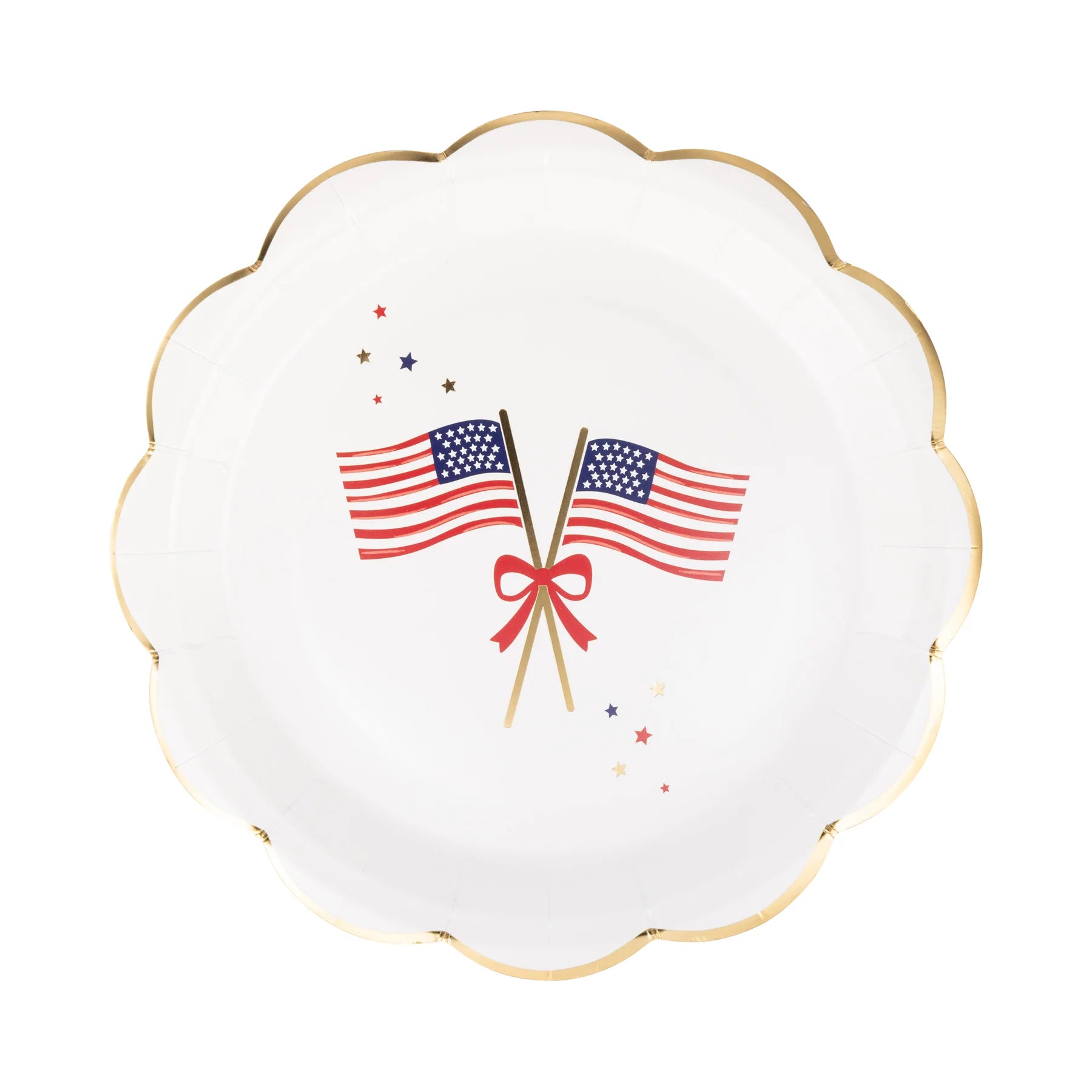 Flags Scalloped Round Plate