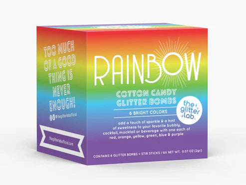 Rainbow Cotton Candy Glitter Bombs