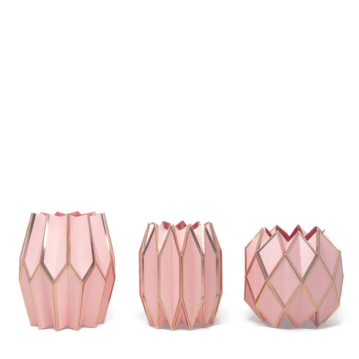 Rose Pink Paper Vase Wraps