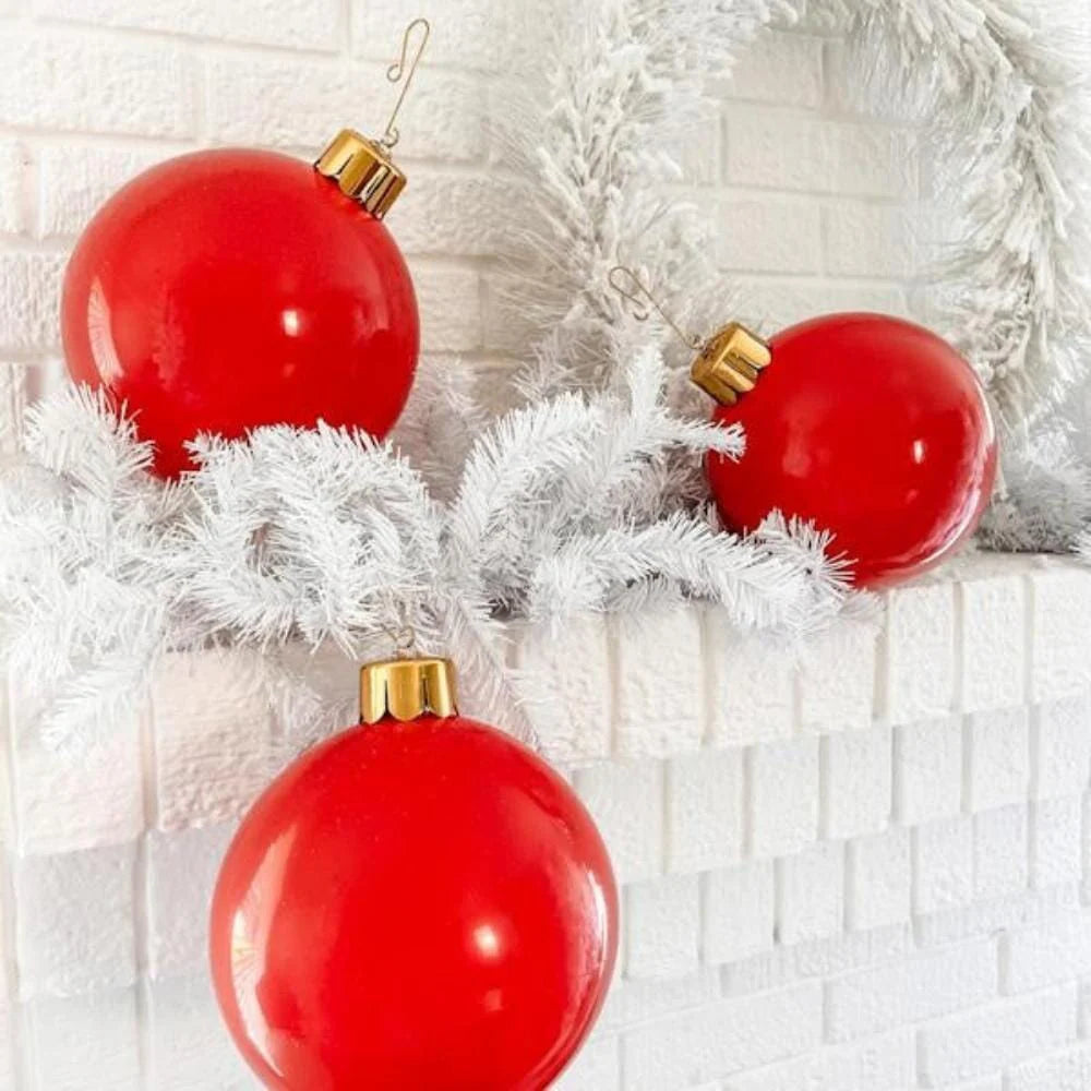 Mini (8") Classic Red Holiball Trio