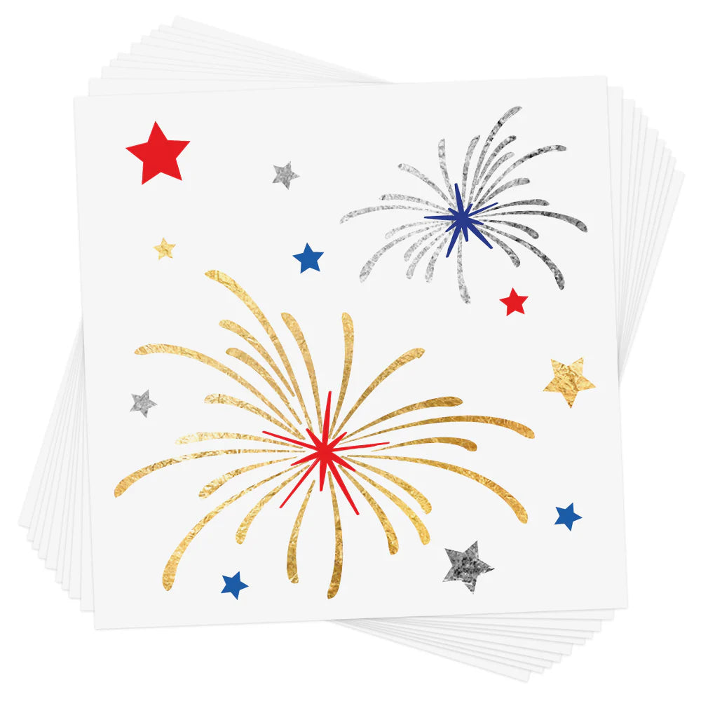 Firework Celebration Temporary Tattoos