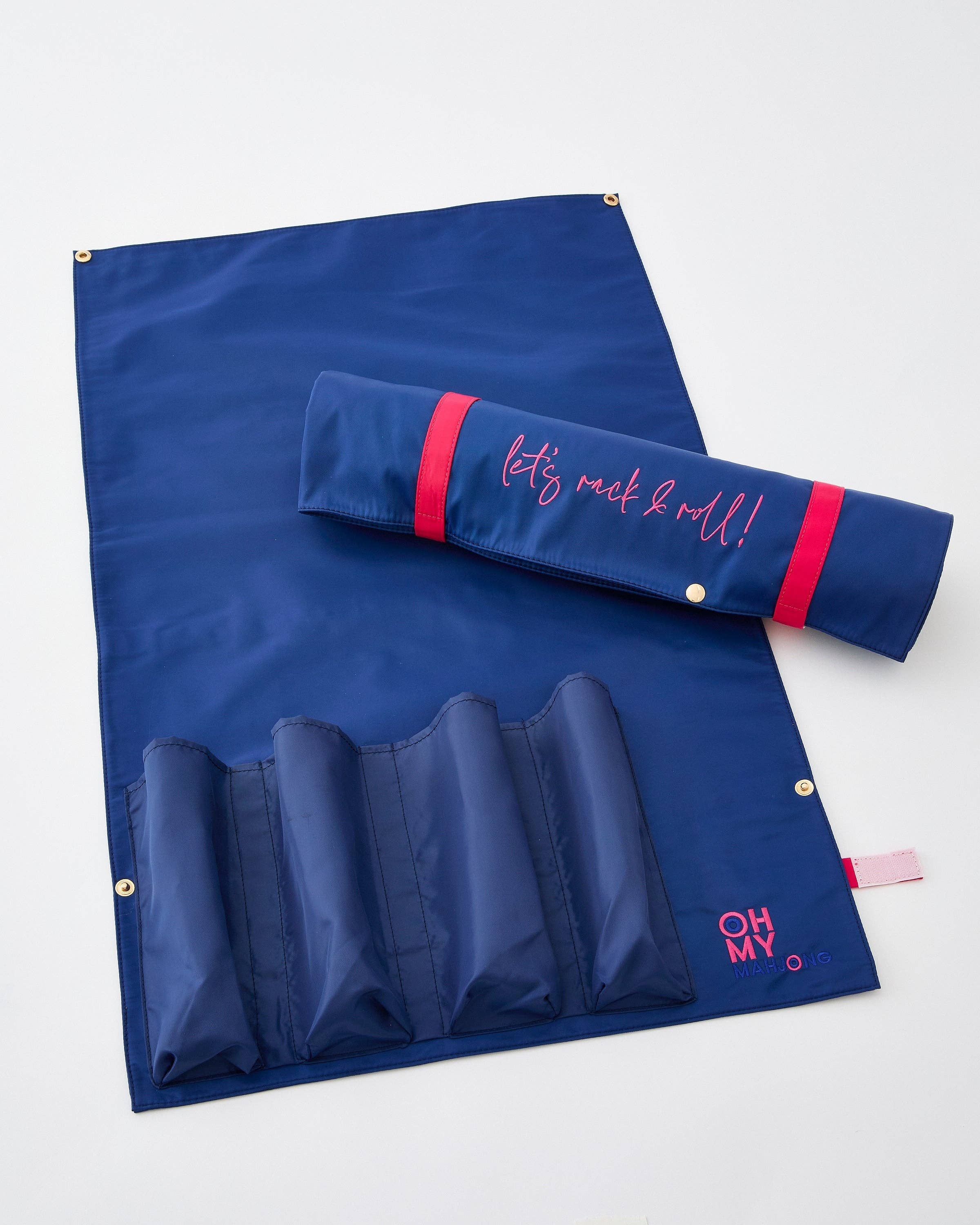Navy Blue Let's Rack & Roll Mahjong Bag