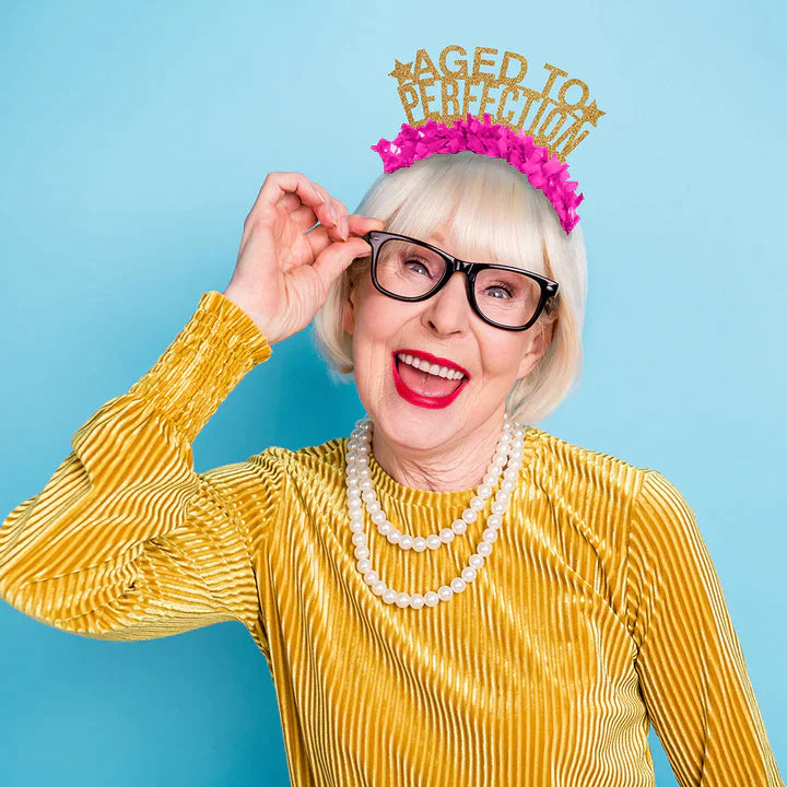 Party Headband: Aged to Perfection - Multi/Gold