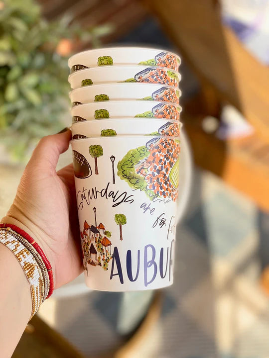 Auburn  Reusable Party Cups (Set of 6)