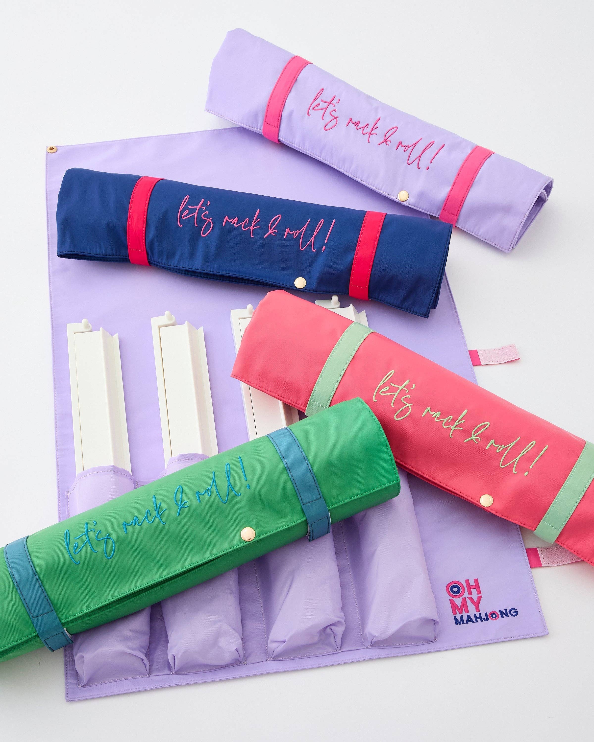 Navy Blue Let's Rack & Roll Mahjong Bag