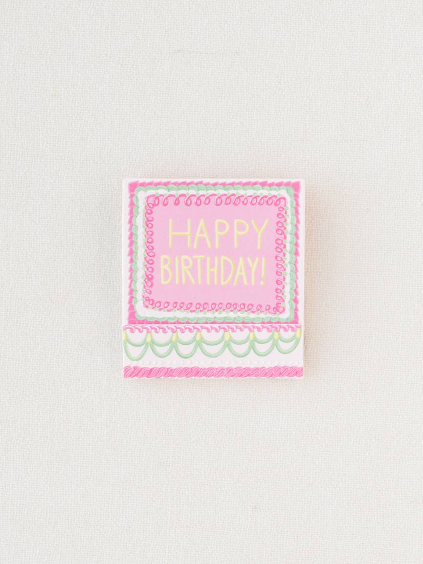 Happy Birthday Vintage Cake Matchbook