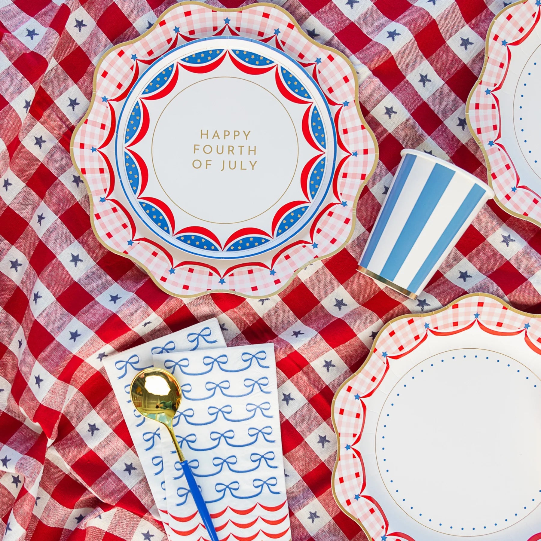 4th of July Bow Flag Guest Napkins