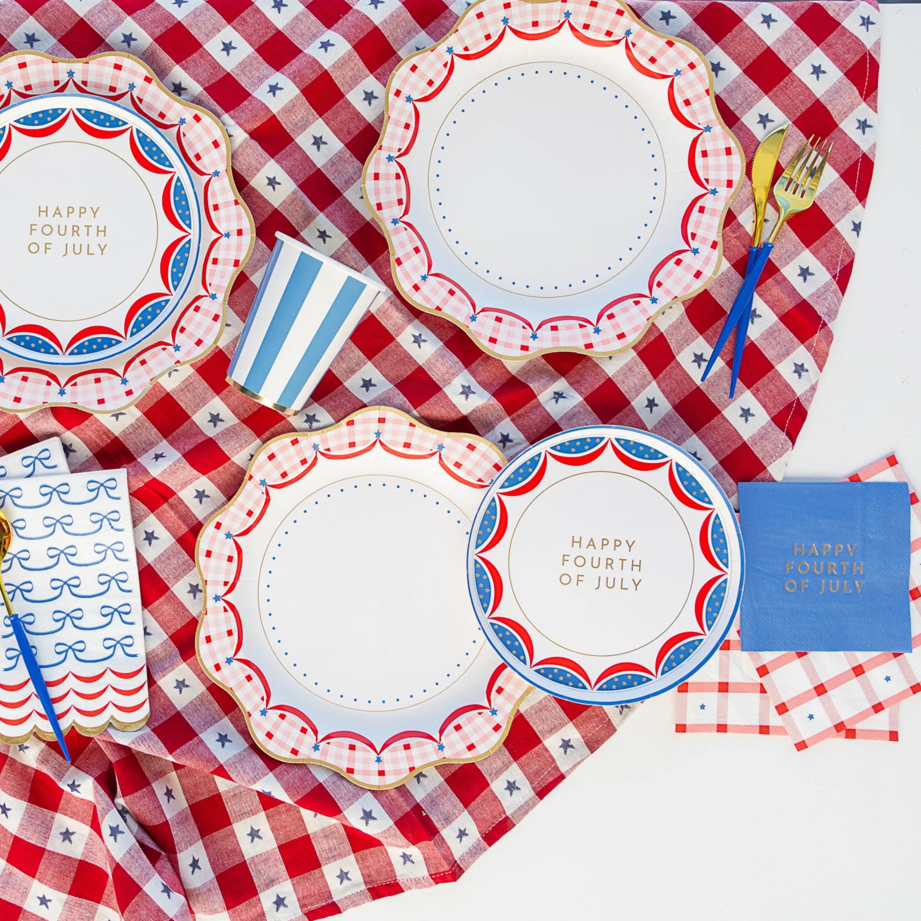 4th of July Bow Flag Guest Napkins