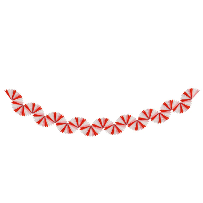 Honeycomb Garland: Candy Cane Stripe
