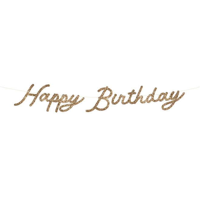 Gold Personalizable Birthday Garland Set