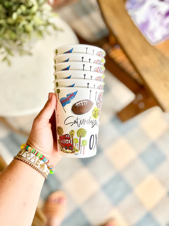 Oxford Game Day Reusable Cups (Set of 6)