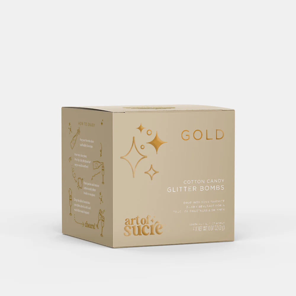 Cotton Candy Glitter Bombs: Gold