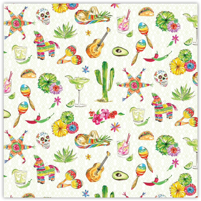Square Placemat: Handpainted Fiesta Icons