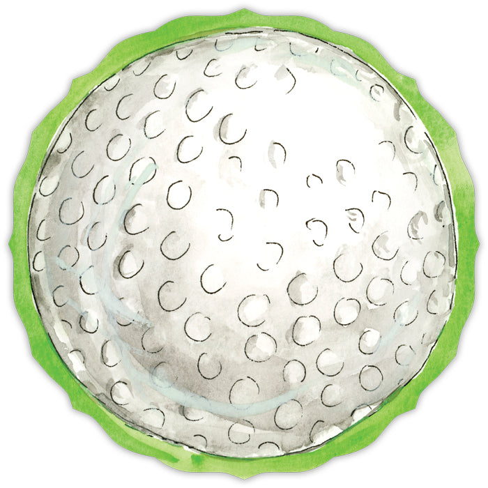 Posh Die-Cut Placemat: Golf Ball with Green Border